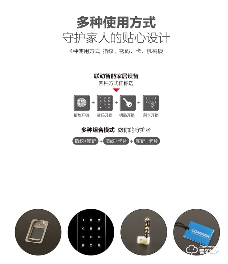 科邁世智能鎖 821L家用防盜門電子鎖