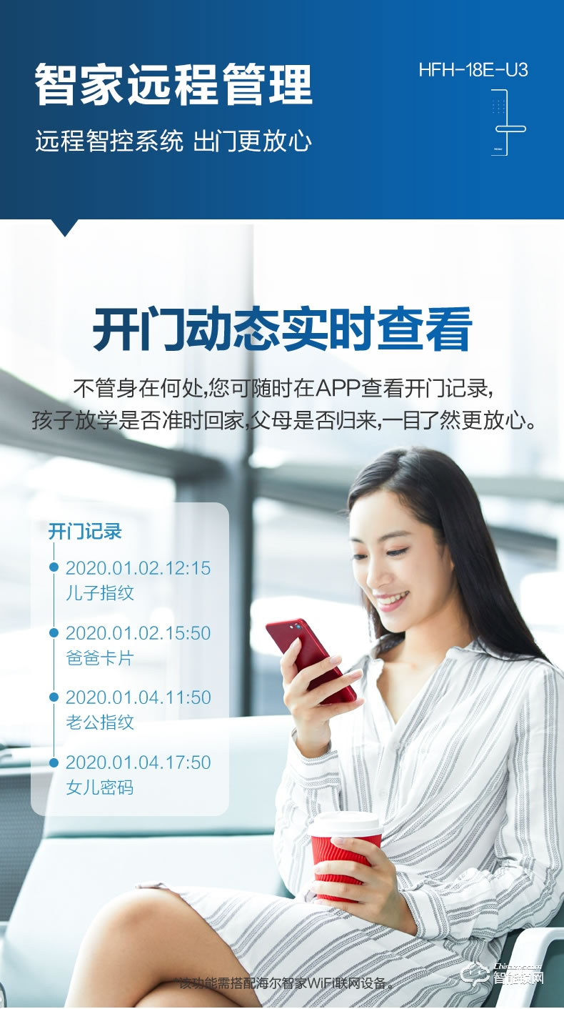 海爾智能鎖 E18直板式防盜門(mén)智能門(mén)鎖電子密碼鎖