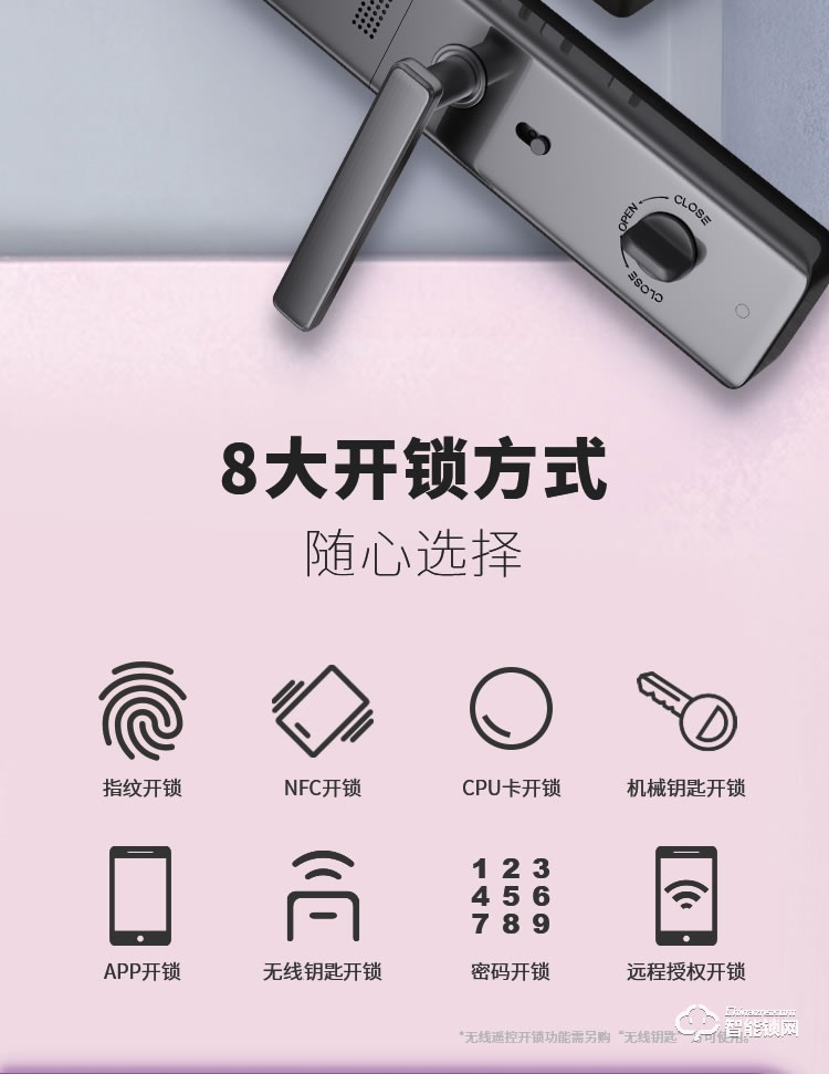紫光安芯智能鎖 家用防盜門密碼電子門鎖