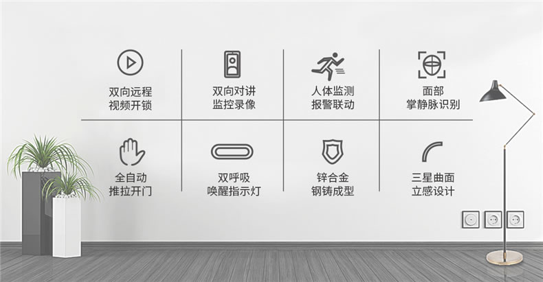 東港智能鎖 A9-F全自動面部識別智能鎖