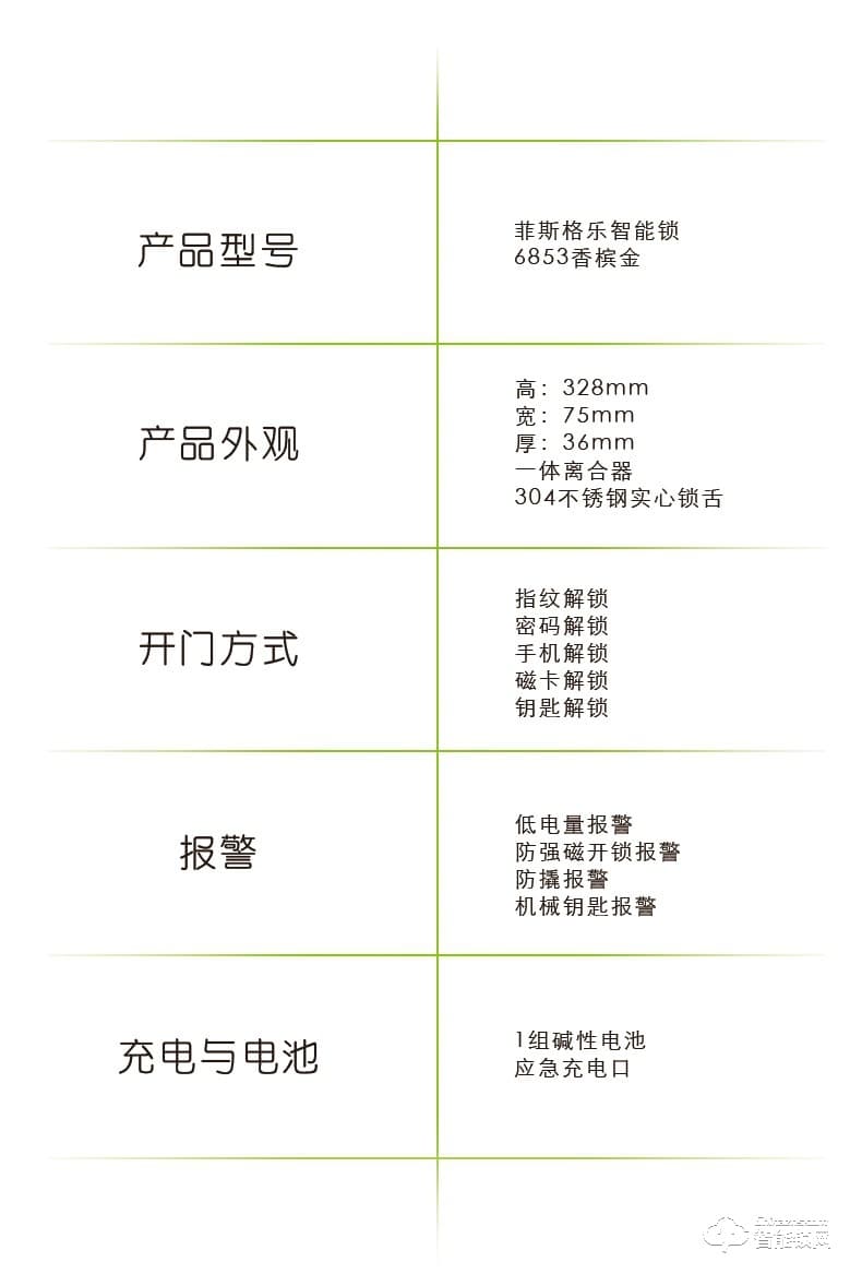 菲斯格樂智能鎖 6853家用防盜門智能門鎖密碼鎖