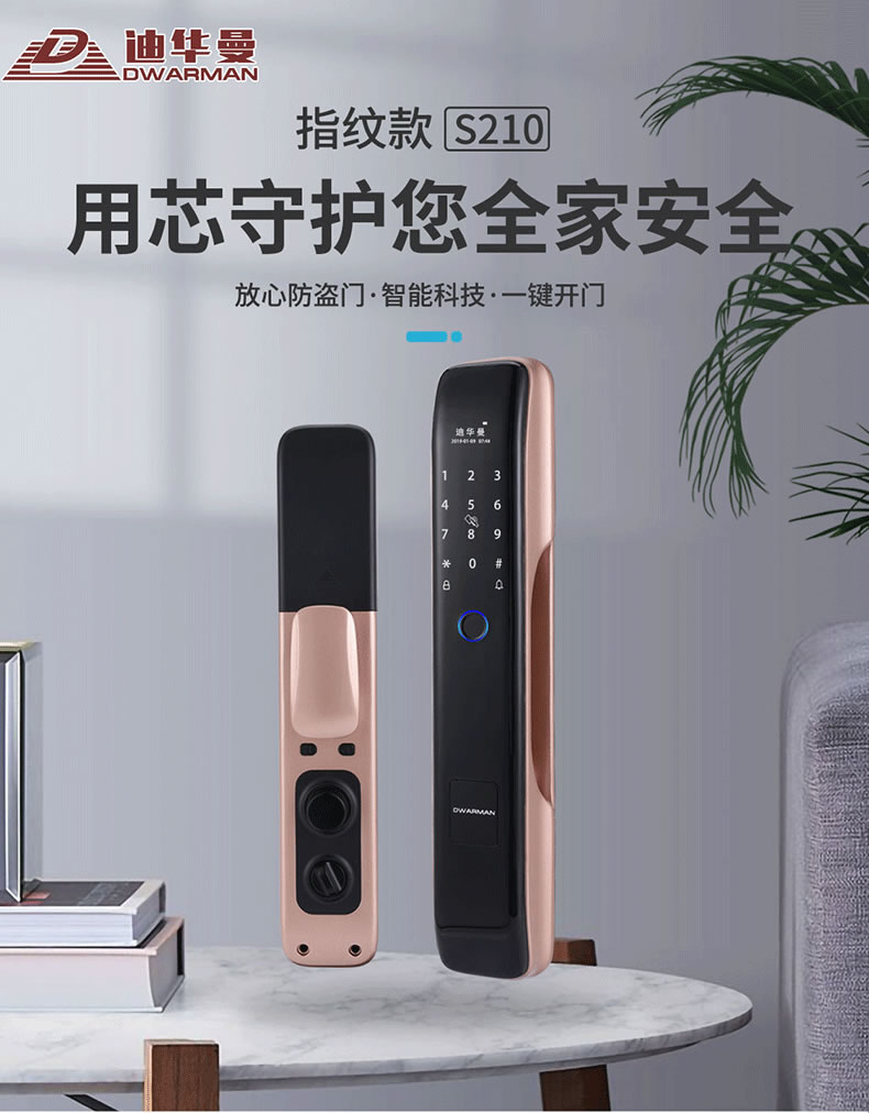 迪華曼智能鎖 家用防盜門全自動密碼鎖