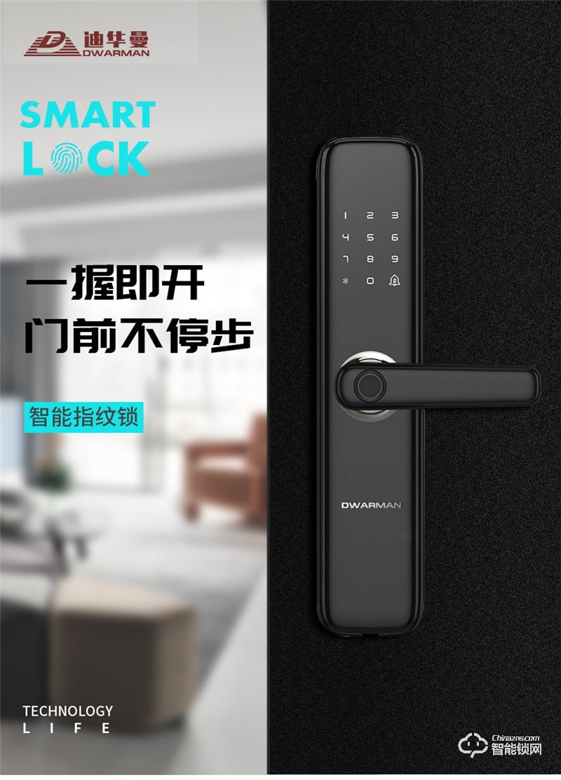 迪華曼智能鎖 家用電子防盜門鎖