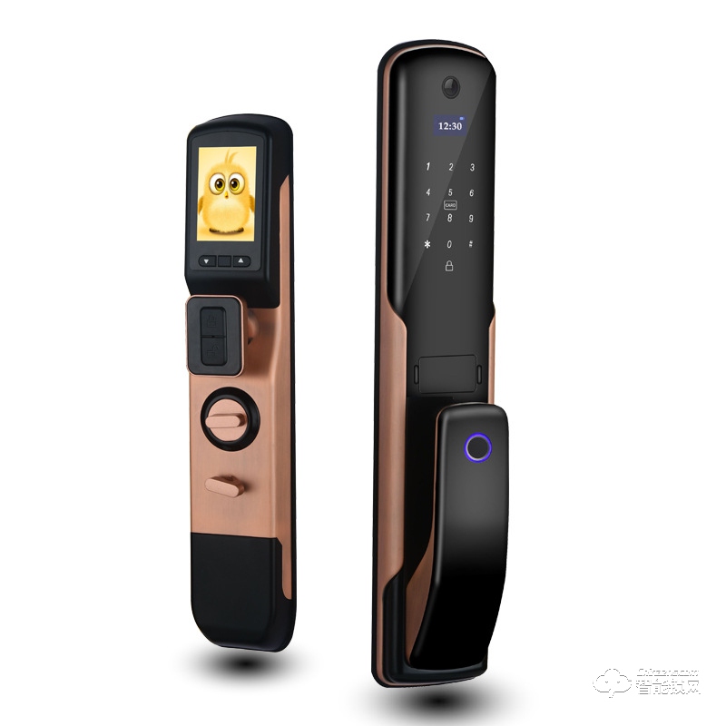 火車頭智能鎖 全自動(dòng)帶貓眼視頻指紋密碼鎖