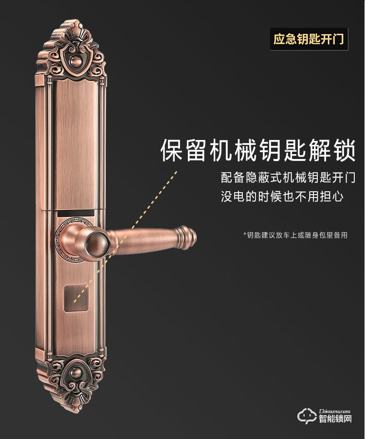 依蒙智能鎖 X2別墅雙開門指紋鎖歐式鎖