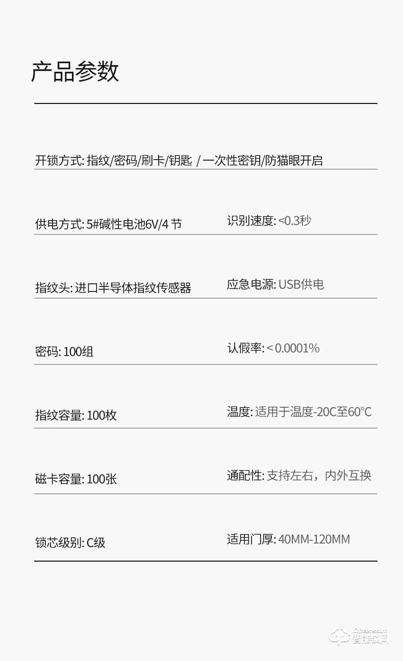 卡內締智能鎖  R15家用防盜門智能鎖