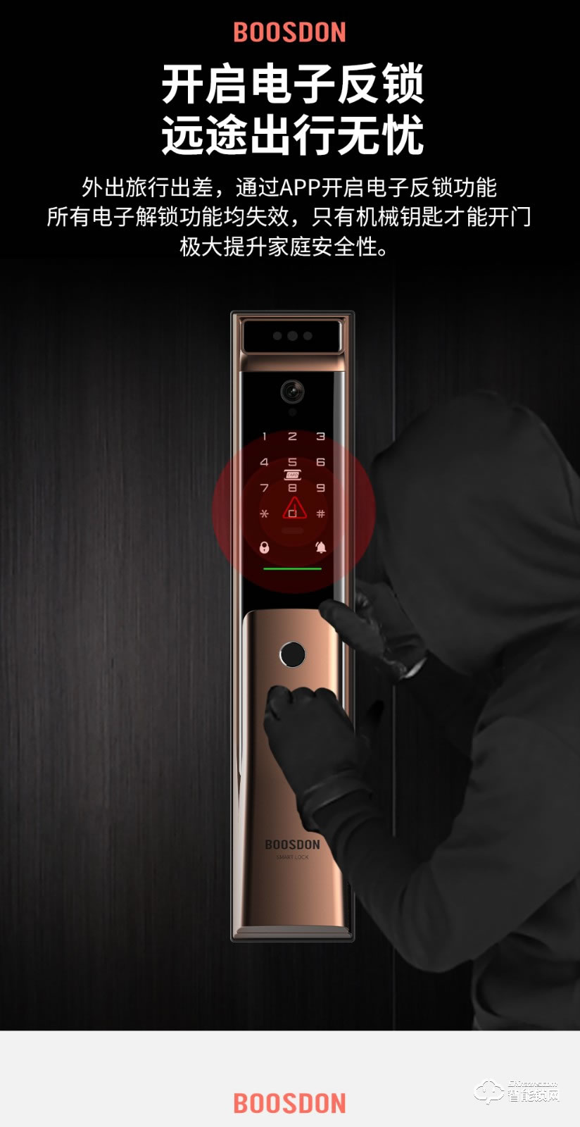 保仕盾智能鎖 Q3F人臉識別貓眼可視指紋鎖智能鎖