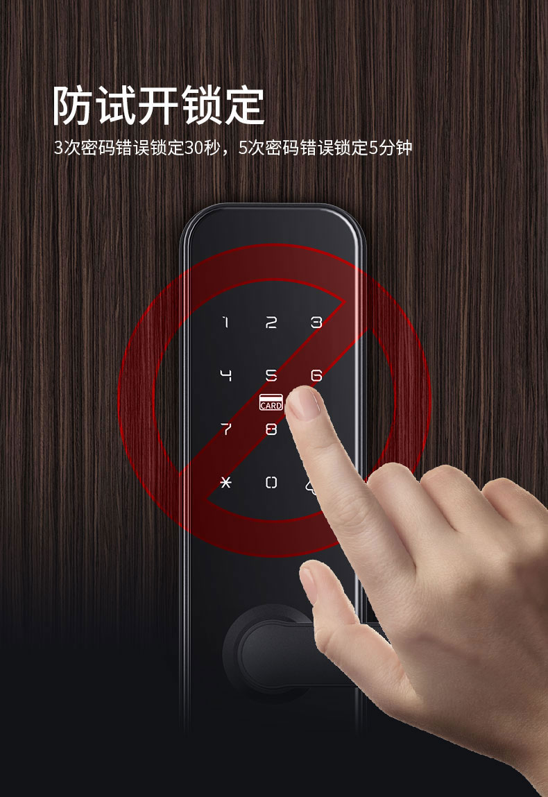 果加智能鎖F0T 公寓民宿密碼鎖 APP遠程下發密碼 刷卡開鎖