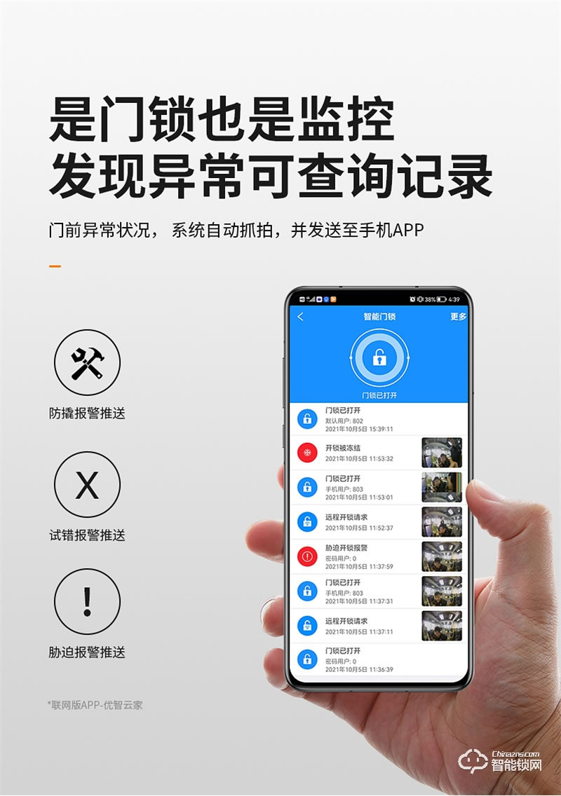 必達(dá)智能鎖F3M 可視大屏 視頻守衛(wèi)