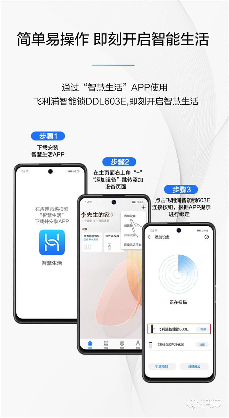 飛利浦智能鎖DDL603E 指紋家用防盜門WIFI密碼電子鎖