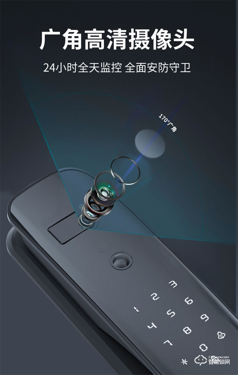 康佳GM6S 3D人臉識別 指紋密碼家用防盜智能門鎖