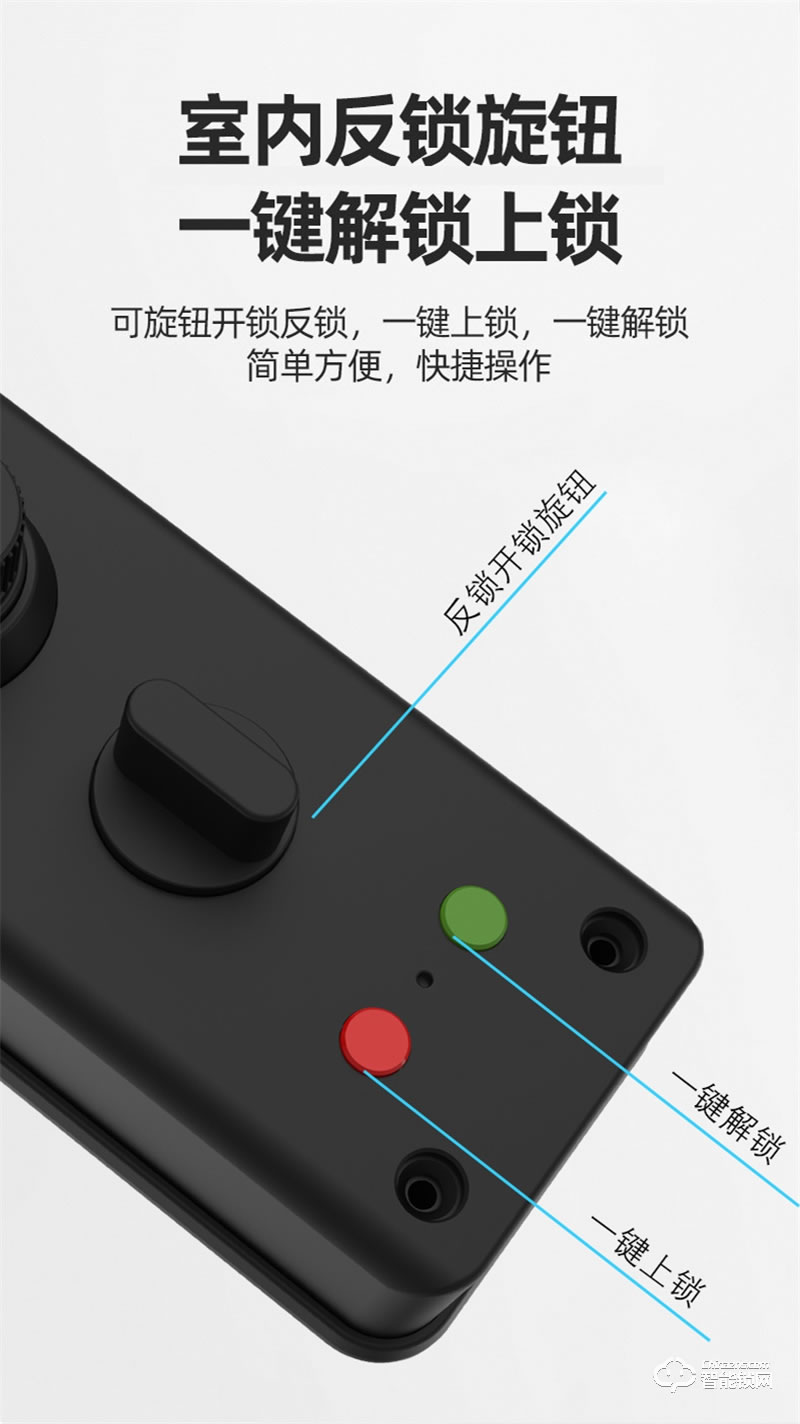 康佳GM6S 3D人臉識別 指紋密碼家用防盜智能門鎖