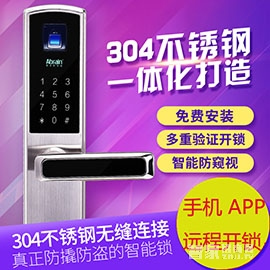 愛波瑞Abrain智能鎖 不銹鋼指紋密碼鎖