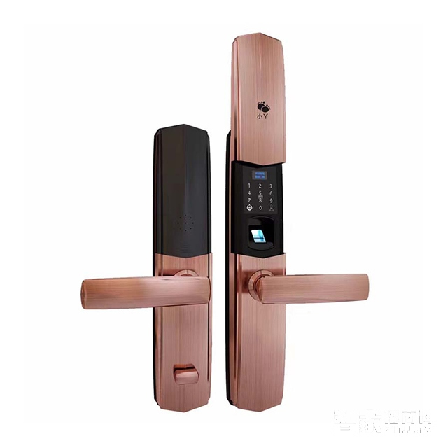 小丫指紋鎖 防盜指紋密碼鎖 家用滑蓋智能門鎖