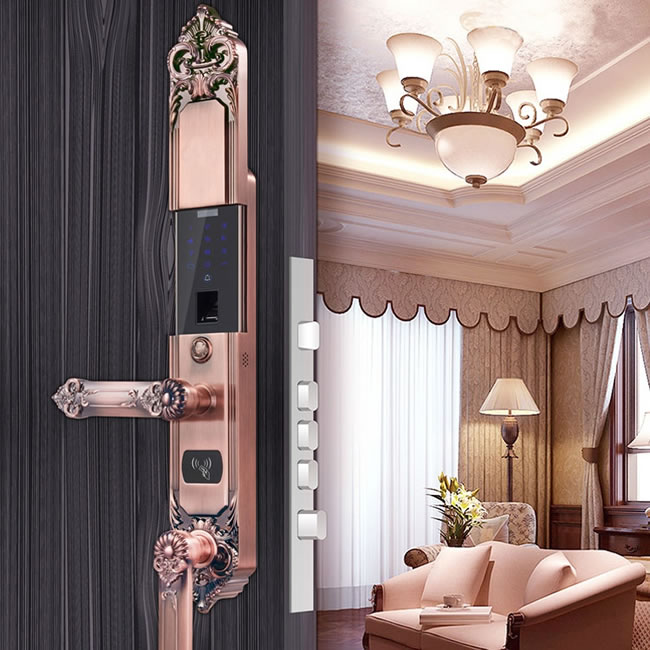 銳米智能鎖 高檔別墅智能鎖 小區(qū)公寓指紋密碼鎖