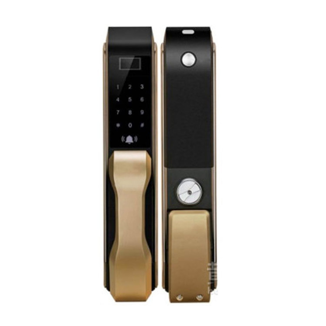 群雄隱藏式指紋頭智能鎖 防貓眼指紋鎖