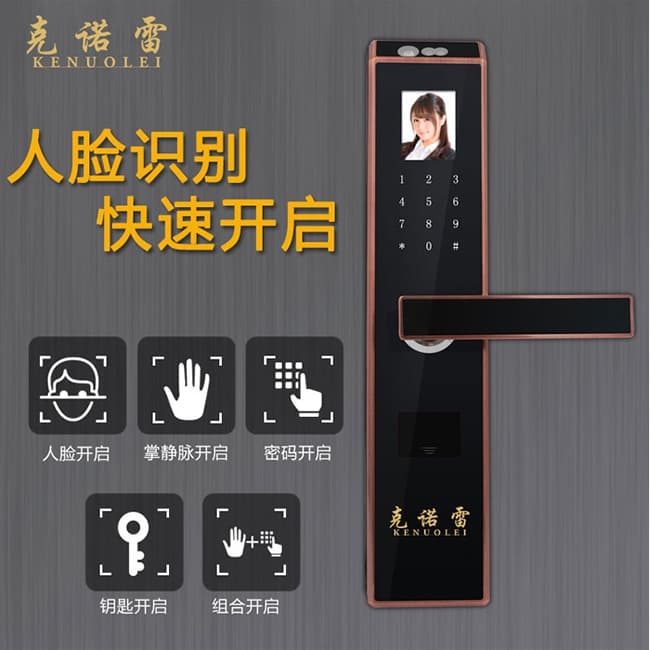 克諾雷智能鎖 全自動人臉識別鎖 家用防盜密碼鎖