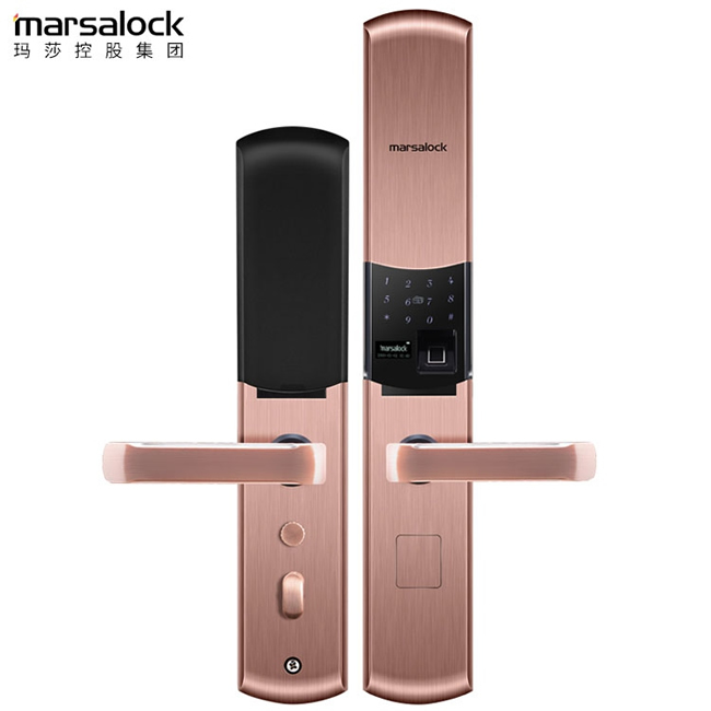 瑪莎洛克家用防貓眼開啟密碼門鎖 手機遠程指紋鎖