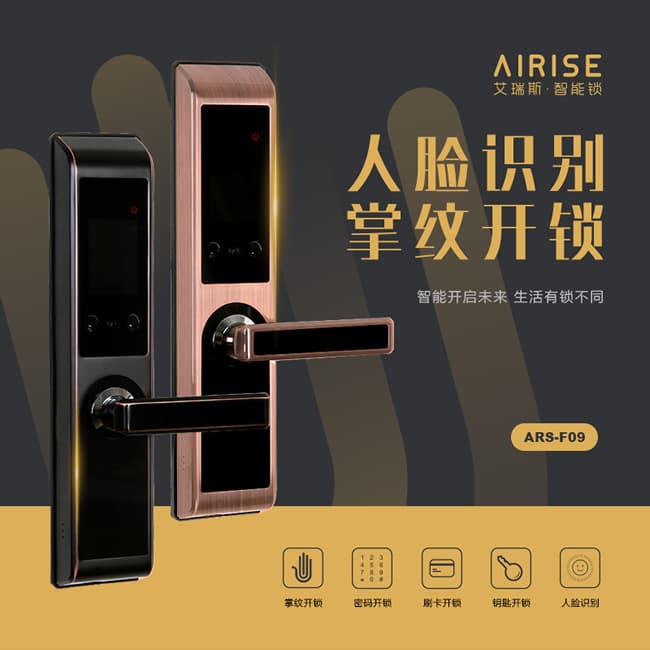 艾瑞斯智能鎖 人臉識(shí)別智能鎖 家用防盜密碼鎖