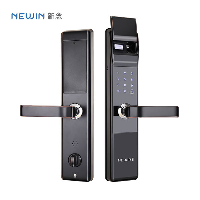新念智能鎖 小滑蓋指紋鎖 家用防盜門密碼鎖