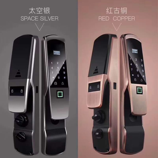 久富智能鎖 鋅合金全自動(dòng)指紋鎖 電子密碼鎖刷卡鎖