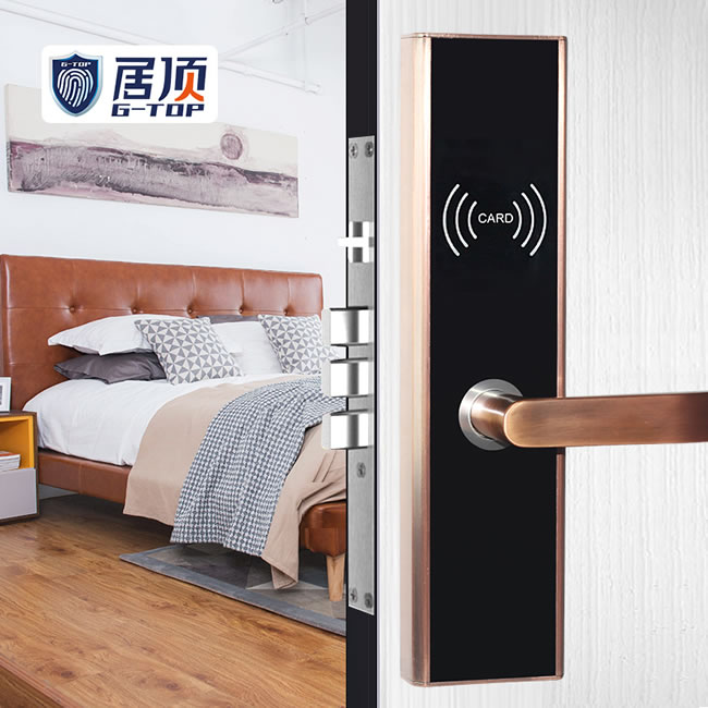 居頂指紋鎖 感應門鎖IC卡磁卡安全客房鎖
