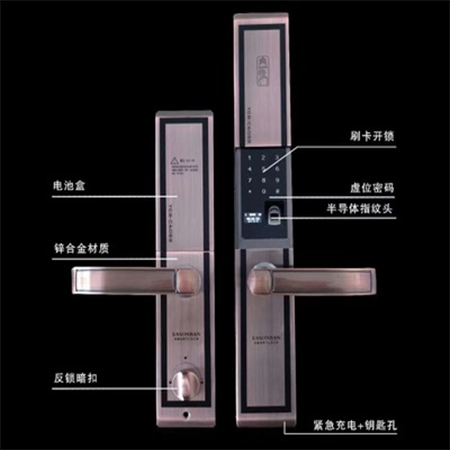 卓非特智能鎖 滑蓋指紋鎖密碼鎖智能防盜門鎖