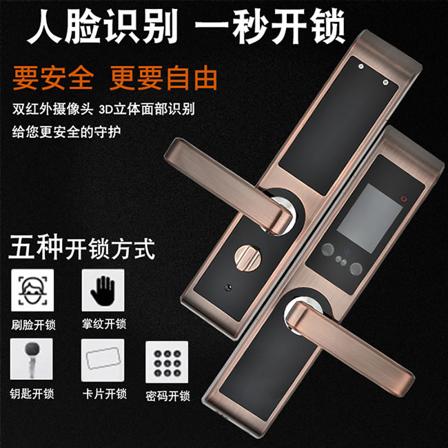 曼哈卡頓智能鎖 H3人臉識別智能鎖