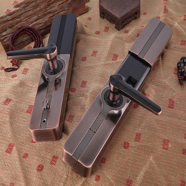 佑家智能鎖 時(shí)尚滑蓋指紋鎖