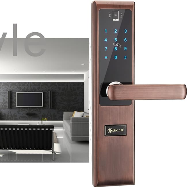 上成智能鎖  Z17五合一開鎖指紋密碼鎖