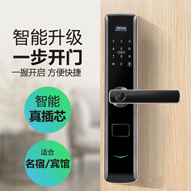 薩萊明智能鎖 V6一握開(kāi)家用防盜門(mén)鎖指紋密碼鎖