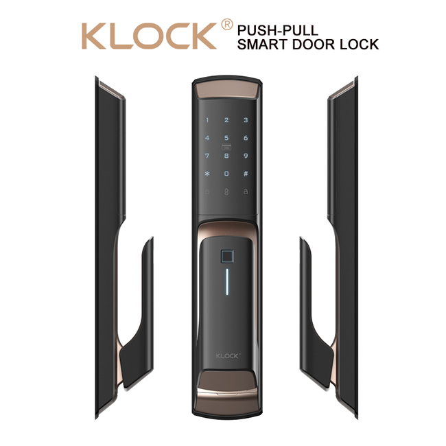 KLOCK智能鎖 一諾KLOCK500全自動(dòng)推拉式指紋鎖