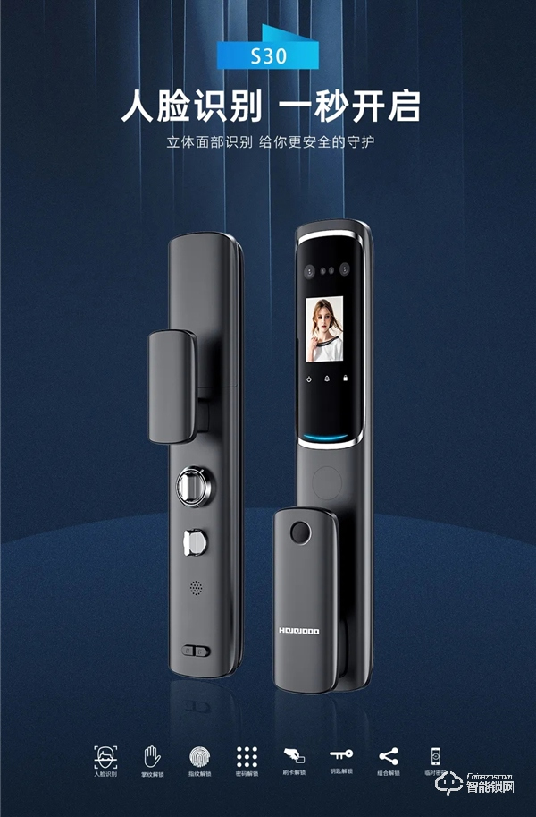 零接觸 更安心｜皇家金盾S30人臉識別全自動智能鎖新品上市