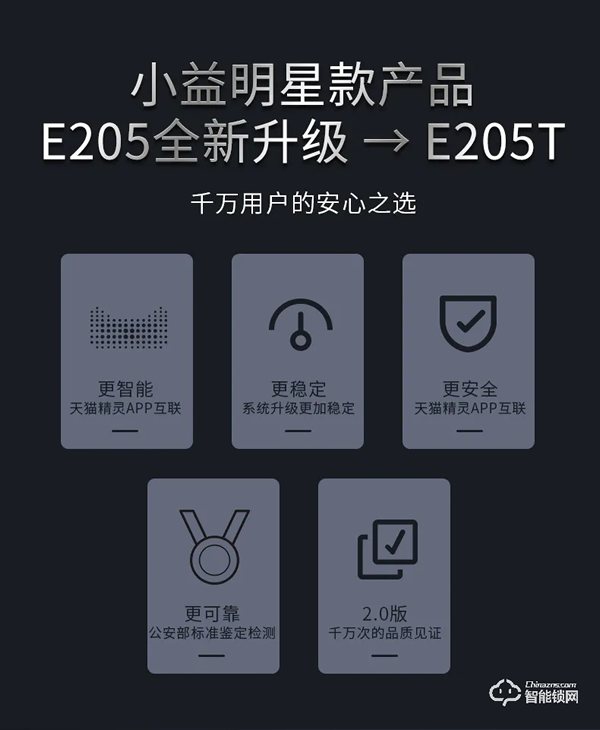 雙十一新品|小益E205T天貓精靈生態NFC智能鎖硬核登場 雙十一新品|小益E205T天貓精靈生態NFC智能鎖硬核登場