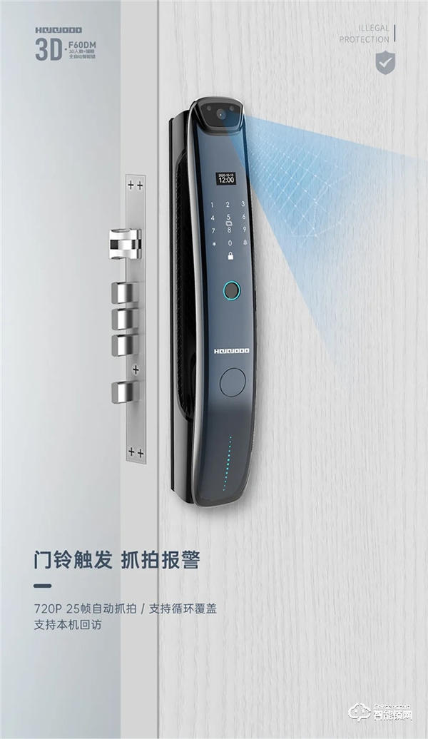 新品首發(fā) | 皇家金盾F60DM全自動3D人臉+貓眼鎖震撼上市