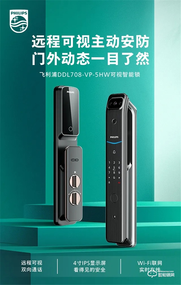 新品問世 | 飛利浦帶屏可視智能鎖DDL708耀目登場！