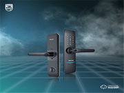 飛利浦智能鎖7100DS:采用IML拉絲工藝,指紋傳感器融于把手處