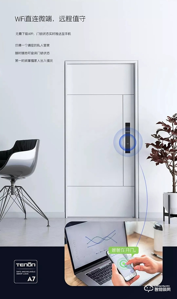 好物推薦 | 天能全自動(dòng)WiFi智聯(lián)指紋鎖新品A7，請查收～