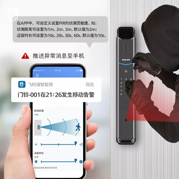 飛利浦智能鎖DDL708-V(P)-5HW可視智能鎖新品預售