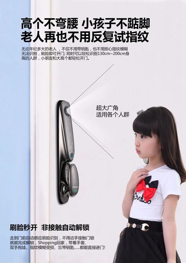 3D人臉識別|SID超人智能鎖Q6-RM接受預定中