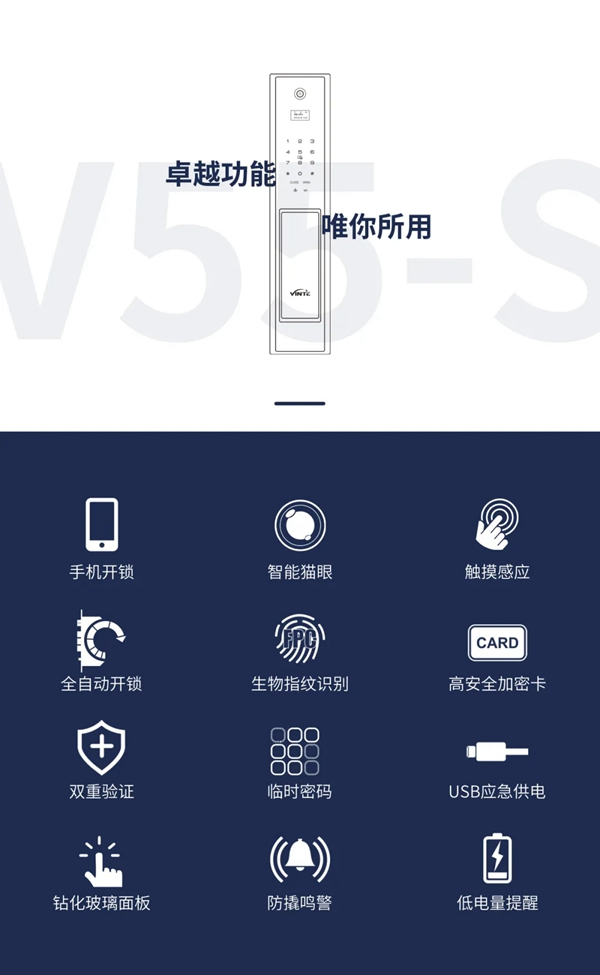因特V55-S智能貓眼鎖全新升級