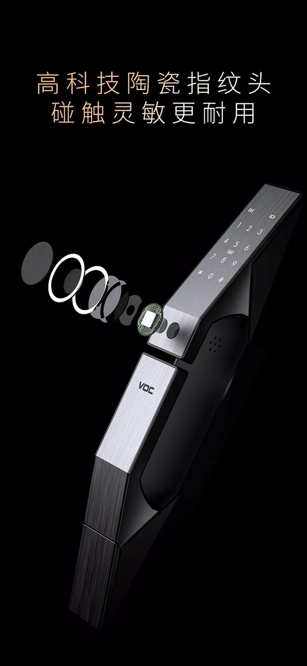 VOC智能鎖新品全球首發！業內首款游離式全自動推拉智能鎖