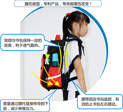 一款兒童安全書(shū)包，護(hù)脊還能防走失！