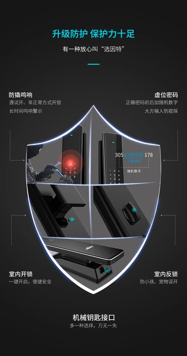 因特智能鎖新品·S7：3D人臉識別全功能對講鎖，耀目登場