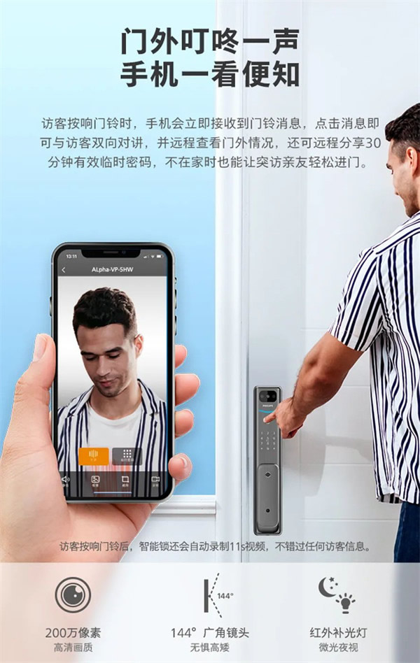 飛利浦智能鎖Alpha-V × 天貓精靈，開啟可視化語音智控新生活