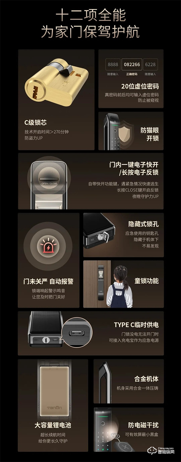 明星亞太天能智能門鎖爆款丨全功能匯聚一身的高配全自動智能鎖A6s 明星亞太天能智能門鎖爆款丨全功能匯聚一身的高配全自動智能鎖A6s