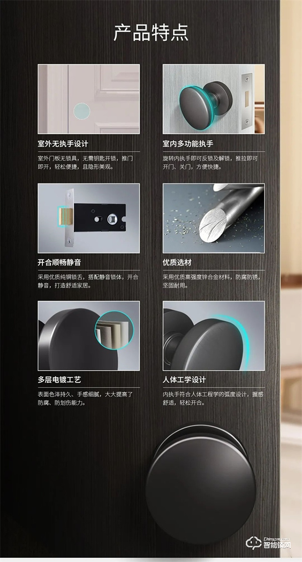 頂固單圓執手隱形門鎖|去繁就簡，讓生活更純粹