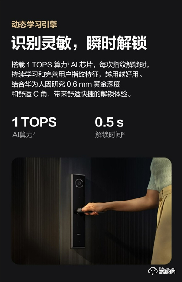 華為最便宜智能門鎖今日開售：限時8折 僅1099元