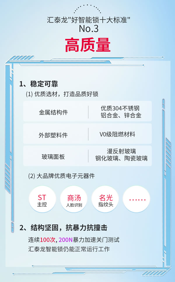 圖說丨匯泰龍「好智能鎖十大標準」2.0 圖說丨匯泰龍「好智能鎖十大標準」2.0