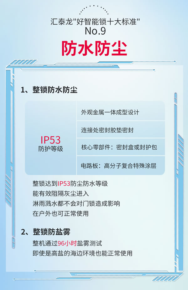 圖說丨匯泰龍「好智能鎖十大標準」2.0 圖說丨匯泰龍「好智能鎖十大標準」2.0